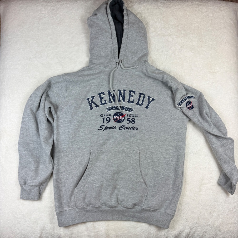 Prairie Mountain NASA Kennedy Space Center Hoodie Gray XL Sweatshirt